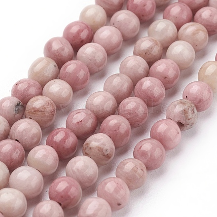 Chapelets de perles en rhodonite naturelle X-G-G099-8mm-33-1