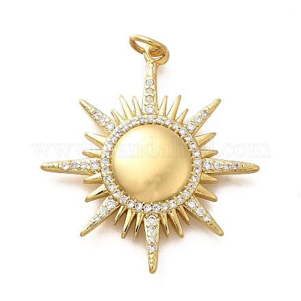 Латунные микро проложить кубического циркония подвески KK-Q043-25G-1