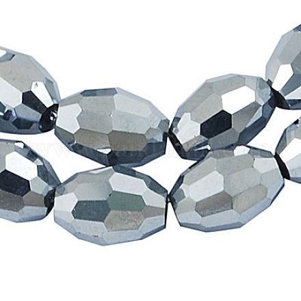 Abalorios de vidrio electroplate X-GC881Y-2-1