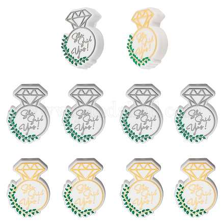 Chgcraft 8 pièces 2 couleurs perles de silicone écologiques de qualité alimentaire SIL-CA0001-51-1