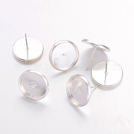 Impostazioni di orecchini in ottone IFIN-Q005-S-NR-1
