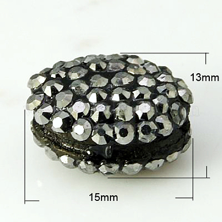 Abalorios de resina de Diamante de imitación RESI-D011-1F-1