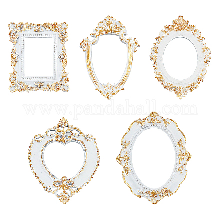 5шт 5 стиль фоторамка из смолы AJEW-FG0002-34-1