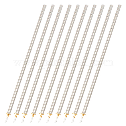 PH PandaHall Candle Lighter 8.8 Inch 10pcs Fiberglass Firing Rod Fiberglass Wicks Alloy Tube Wick Holder Candle Ignition Rod for Safely Lighting Up Wick of Oil Lamp DIY-WH0386-91B-1