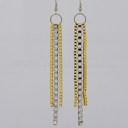 Fashionable Iron Chain Tassel Earrings EJEW-PJE505-1