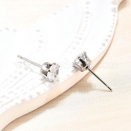 Кубического циркония уха шпильки X-STAS-E051-3D-1