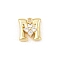 Brass Micro Pave Clear Cubic Zirconia Charms, Long-Lasting Plated, Rack Plating, Cadmium Free & Lead Free, Real 18K Gold Plated, Letter M, 9.5x9.5x3.5mm, hole: 1.2mm