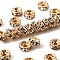 Rack Plating Brass Crystal Rhinestone Rondelle Space Beads, for DIY Jewelry, Bracelets, Necklaces & Crafts, Light Gold, 4x2mm, Hole: 1mm