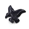 Carved Natural Obsidian Pendants, Eagle, 40x40x8mm, Hole: 1.2mm
