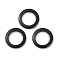 Ion Plating(IP) 304 Stainless Steel Linking Rings, Ring, Black, 8x1mm