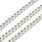 Spray Painted 304 Stainless Steel Curb Chains, with Spool, Unwelded, White, 3x2x0.6mm