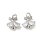 Brass Micro Pave Cubic Zirconia Pendents, Bee Charms, with Jump Ring, Platinum, 11.5x11.5x4.5mm, Hole: 3mm