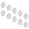 304 Stainless Steel Pendants, Dog Paw Print, Stainless Steel Color, 30x22x2mm, Hole: 2.5mm, 12pcs/box