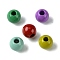 Spray Painted 202 Stainless Steel Beads, Round, Mixed Color, 6x5mm, Hole: 2mm