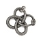 316 Surgical Stainless Steel Pendants, with Jump Ring, Snake Charm, Antique Silver, 42x41.5x5.5mm, Hole: 7.5mm
