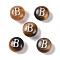 Natural Tiger Eye Beads, Rondelle with Letter, Letter B, 8.5~9x5~5.5mm, Hole: 1.2mm