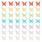 Pandahall 70Pcs 7 Colors Transparent Acrylic Beads, Butterfly, AB Color Plated, Mixed Color, 25x25x8.5mm, Hole: 1.5mm, 10pcs/color
