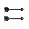 304 Stainless Steel Nipple Rings, Nipple Piercing Pin, Round, Black, 16mm, Pin: 1.6mm