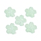 Translucent Epoxy Resin Decoden Cabochons, Flower, Aquamarine, 24x24x2mm
