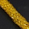 Transparent Glass Beads Strands, Faceted, Teardrop, Gold, 11x8mm, Hole: 1.4mm, about 58pcs/strand, 25.20''(64cm)