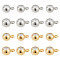 40Pcs 4 Style Brass Tube Bails, Loop Bails, Slider Beads, Cadmium Free & Lead Free, 925 Sterling Silver Plated & Real 24K Gold Plated, 7.5~8.5x5~6x4~4.5mm, Hole: 1.2~2mm, 10Pcs/style