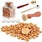 DIY Scrapbook Making Kits, Including Glass Bottle, Brass Wax Seal Stamp and Wood Handle Sets, Sealing Wax Particles, Candle and Stainless Steel Melting Spoon, Brown, 137pcs/set