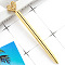 Metel Ball-Point Pen, Office School Supplies, Heart, Gold, 132x10mm