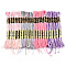 24 Skeins 4 Colors 6-Ply Polyester Embroidery Floss, Cross Stitch Threads, Segment Dyed, Mixed Color, 0.5mm, about 8.75 Yards(8m)/skein, 6 skeins/color