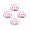 Transparent Acrylic Beads, with Enamel, Cloud, Pearl Pink, 15x20x8mm, Hole: 3mm