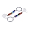 Gemstone Keychain, with Iron Rings, 95~96mm