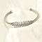 304 Stainless Steel Open Cuff Bangles, Wire Wrap Bangles for Woman, Stainless Steel Color, 1/8 inch(0.4cm)~1/2 inch(1.2cm), Inner Diameter: 1-3/4x2-5/8 inch(4.6x6.8cm)