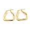 Rack Plating Brass Hoop Earrings for Women, Long-Lasting Plated, Cadmium Free & Lead Free, Real 18K Gold Plated, 21x19.5x2mm