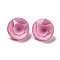 Glass Rhinestone Cabochons, Point Back & Back Plated, Faceted, Round, Rosaline, 8x6mm