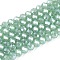 Electroplate Imitation Jade Glass Beads Strands, Full Rainbow Plated, Faceted, Rondelle, Dark Sea Green, 3x2mm, Hole: 1mm, about 130~140pcs/strand, 31~32cm