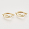 Brass Hoop Earring Findings with Latch Back Closure, Nickel Free, with Horizontal Loop, Teardrop, Real 18K Gold Plated, 15.5x5x10.5mm, Hole: 1.2mm, pin: 1mm