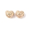 CCB Plastic European Beads, Large Hole Beads, Heart with Claw Print, Golden, 10x10x8mm, Hole: 5mm