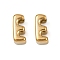 304 Stainless Steel Charms, Letter, Ion Plating(IP), Real 18K Gold Plated , Letter E, 7.5x3.5x3.5mm, Hole: 1.8mm