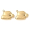304 Stainless Steel Charms, Manual Polishing, Christmas Hat Charm, Ion Plating(IP), Golden, 9.5x12x2.5mm, Hole: 1mm