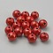 Matte Spray Painted Acrylic Beads, Round, Red, 8mm, Hole: 1.6mm