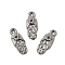 304 Stainless Steel Pendant Rhinestone Settings, Slipper Charms, Stainless Steel Color, Fit for 1mm Rhinestone, 16.5x6.5x3mm, Hole: 1.4mm