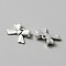 Tibetan Style Alloy Charms, Bowknot Charms, Antique Silver, 10.5x14.5x2.5mm, Hole: 1mm
