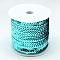 Plastic Paillette Beads, Sequins Beads, Ornament Accessories, Flat Round, Pale Turquoise, 6mm, about 100yards/roll