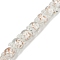 Gold Sand Lampwork Beads Strands, Tulip, White, 12x10mm, Hole: 1.2mm, about 33pcs/strand, 31~32cm