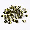 Diamond Shape Glass Rhinestone Cabochons, Pointed Back, Olivine, 8x5mm, about 95~100pcs/bag