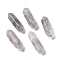 Natural Grey Quartz Healing Stones, Reiki Energy Balancing Meditation Therapy Wand, No Hole, Faceted, Double Terminated Points, 22~23x6x6mm