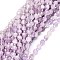 Natural Lavender Amethyst Beads Strands, with Seed Beads, Faceted, Bicone, Double Terminated Point Prism Beads, 5~7x6mm, Hole: 0.8mm, about 48pcs/strand, 15.55 inch(39.5cm)