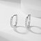 Simple Vacation Style 925 Silver Ear Cuff Earrings with Zirconia Stones