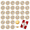 200Pcs Sew on Rhinestone, Glass Rhinestone, with Brass Prong Settings, Flower, Golden, Crystal, 13.5x4.3mm, Hole: 1x3mm
