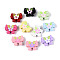 Baking paint Alloy Enamel Beads, Butterfly with Flower, Mixed Color, 13x16.5x7.5mm, Hole: 1.6mm
