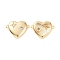 Brass Micro Pave Cubic Zirconia Connector Charms, Heart with Star, Real 18K Gold Plated, Cadmium Free & Nickel Free & Lead Free, 15.5x20x4mm, Hole: 1.2mm